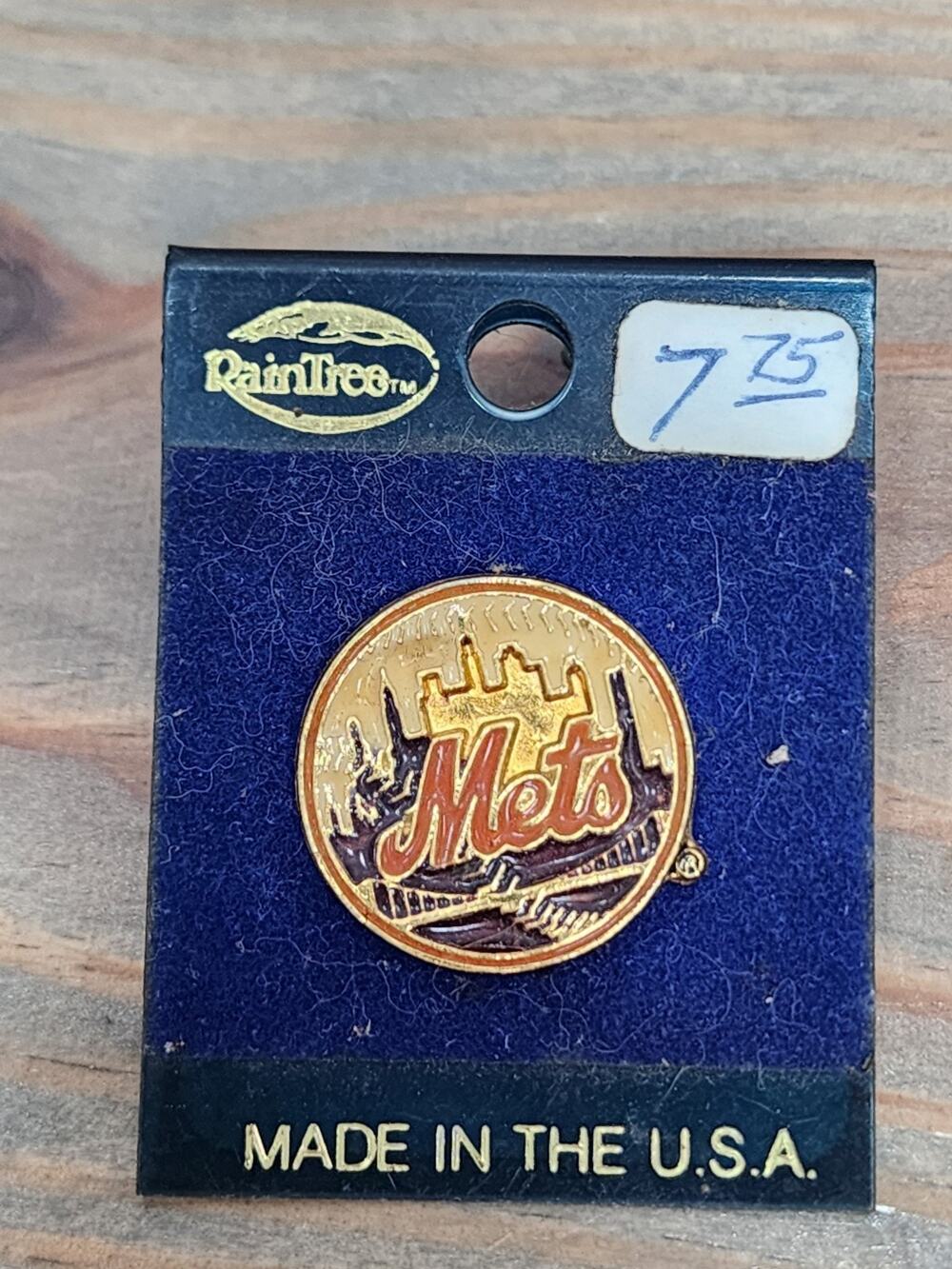 Vintage New York Mets MLB Baseball 1” Lapel Pin NEW Never Used